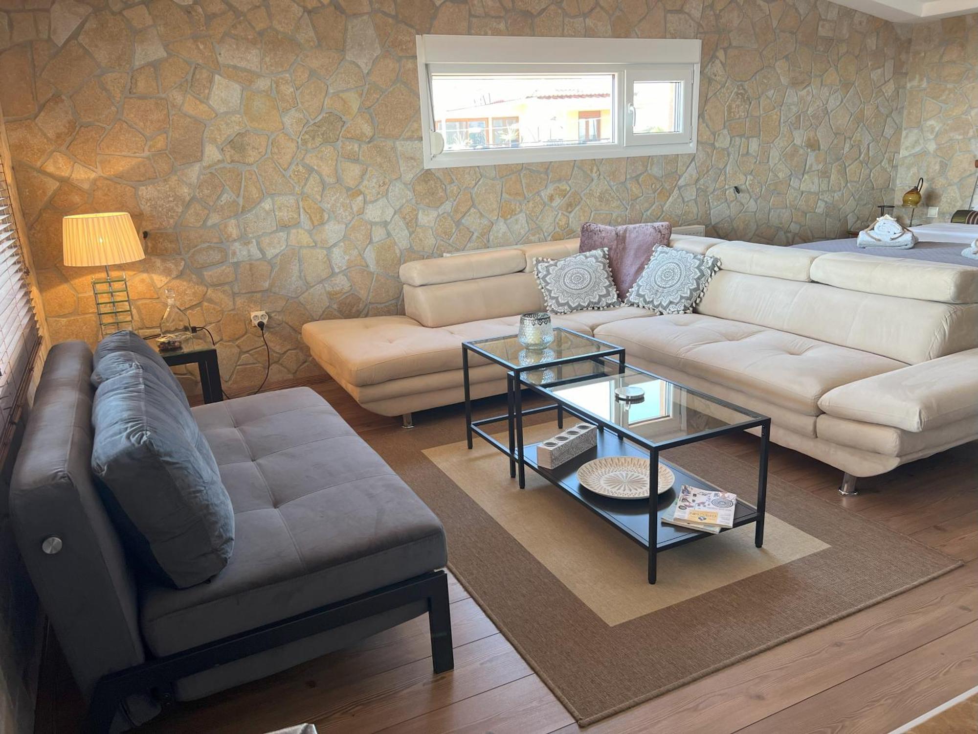 埃帕诺米Doormat# Wait 'N Sea, Jacuzzi, Luxury Stone House公寓 外观 照片