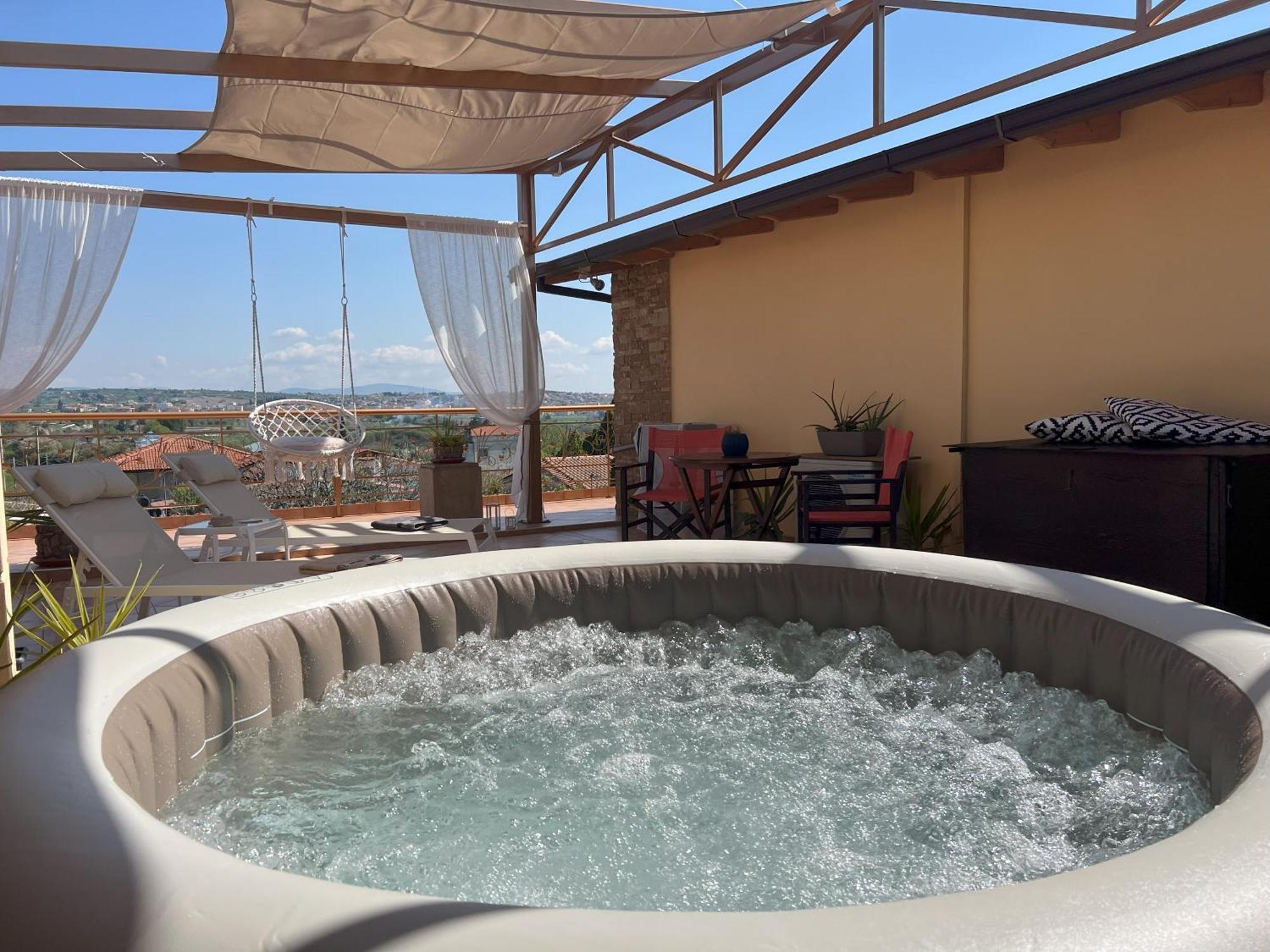 埃帕诺米Doormat# Wait 'N Sea, Jacuzzi, Luxury Stone House公寓 外观 照片