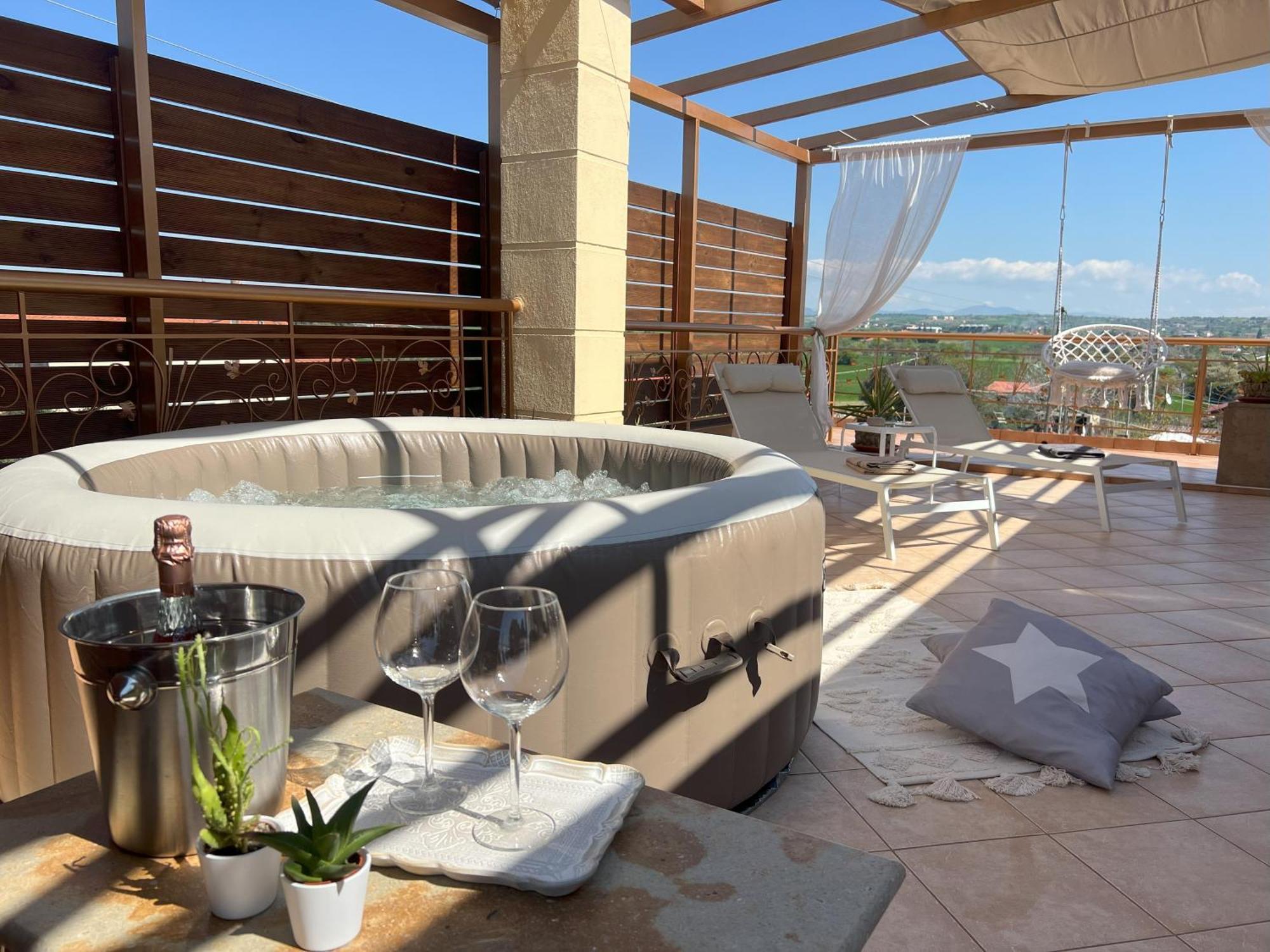 埃帕诺米Doormat# Wait 'N Sea, Jacuzzi, Luxury Stone House公寓 外观 照片